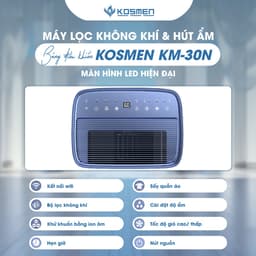 Máy Lọc Không Khí Và Hút Ẩm Kosmen KM-30N, Diện Tích 70-105m2 Lọc Chuyên Sâu, Kết Nối Wifi Bằng App - Hàng Chính Hãng 5