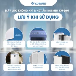 Máy Lọc Không Khí Và Hút Ẩm Kosmen KM-30N, Diện Tích 70-105m2 Lọc Chuyên Sâu, Kết Nối Wifi Bằng App - Hàng Chính Hãng 4