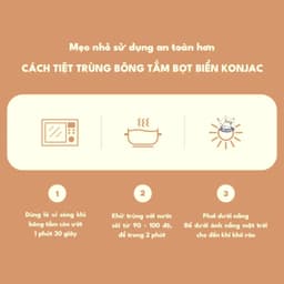 Bông tắm hữu cơ Murmur Konjac, Dotori Hàn Quốc siêu mềm cho bé tạo bọt siêu mềm 3