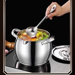 Âu tròn inox 304 không gỉ có nắp đậy size 1 lít và 4 lít, Thố inox có tay cầm đựng thức ăn, tích trữ dầu mỡ đa năng 6