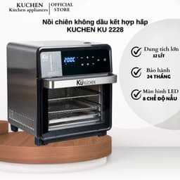 Nồi chiên không dầu kết hợp hấp KUCHEN KU PCL2228 16L chính hãng 2