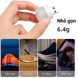 đèn led usb mini siêu sáng đọc sách giá rẻ nhỏ gọn cho laptop, sạc dự phòng, máy tính, ô tô, xe hơi 7