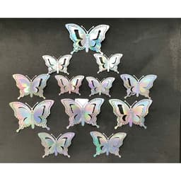Bộ 12 con bướm 3D nhiều màu sắc, dán tường, trang trí tiệc tùng, làm concept chụp hình. 6