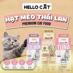 Hạt Mèo Hello Cat 5KG Cho Mọi Lứa Tuổi - Tuna Salmon Hairball 6