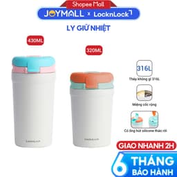 Ly giữ nhiệt LocknLock LHC4290 LHC3276 320ml, LHC4298 430ml, Hàng chính hãng, có ống hút - JoyMall 1