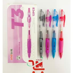 Hộp 12 Cây Bút Gel T3/S08 Hiệu LEX, KING Ngòi 0.5MM/Màu Mực Đậm, Tươi Sáng, Ngòi Êm, Dễ Sử Dụng (Giao Mẫu Ngẫu Nhiên) 1