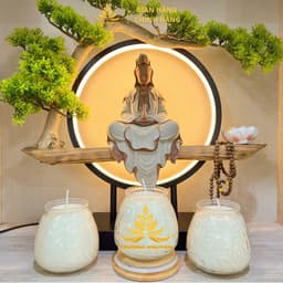 Nến Bơ Lồng Đèn 250ml – Nến Cúng Dường Tam Bảo, Thắp Phật An Toàn, Cháy Êm 6