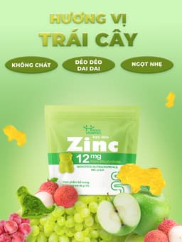 Kẹo dẻo bổ sung Kẽm Hữu Cơ, ZinC Gummies - Happy Vitamin - Gói 39 viên - Hương vị Kiwi 9