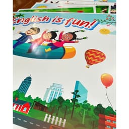 (Có sẵn) Trang trí PHÒNG TIẾNG ANH - English is fun - 050 4