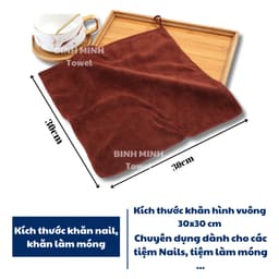 Set 5 khăn 30x30cm, làm móng, nail, mi, loại Dày mềm mịn thấm hút 2