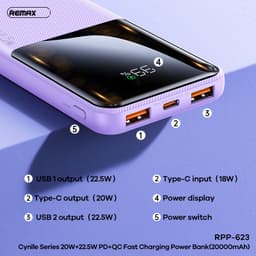 Pin Dự Phòng Sạc Nhanh 22.5W Remax RPP-38 20.000mah và 22.5W Remax RPP-623 20.000mah 9