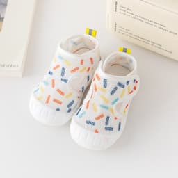 Giày tập đi cho bé trai và bé gái Giày lưới quai dán cho bé siêu tiện lợi Sandal tập đi trống trơn trượt giày mùa hè BBL 4