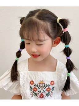 Set 100 Dây Buộc Tóc bé gái, Dây thun buộc tóc co dãn mini dễ thương cho bé gái 3