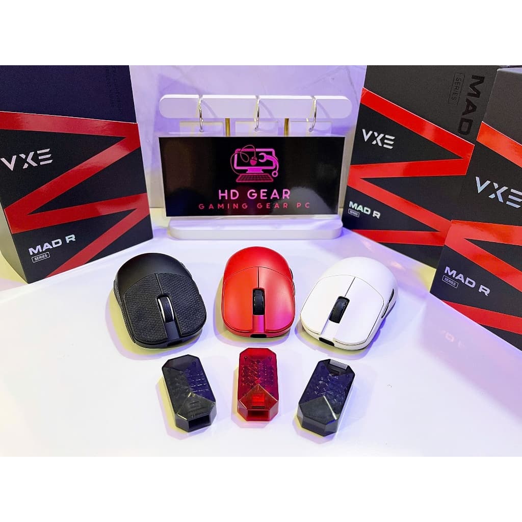 (HD Gear Store)Chuột không dây VXE MAD R | MAJOR | PAW3950 | 8K Polling Rate | PAW3395 (Tặng kèm dongle8K)