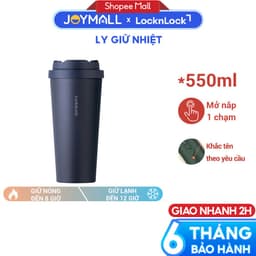 Ly giữ nhiệt LocknLock 550ml Xanh Navy LHC3249NVY, Hàng chính hãng, thép không gỉ - JoyMall 2