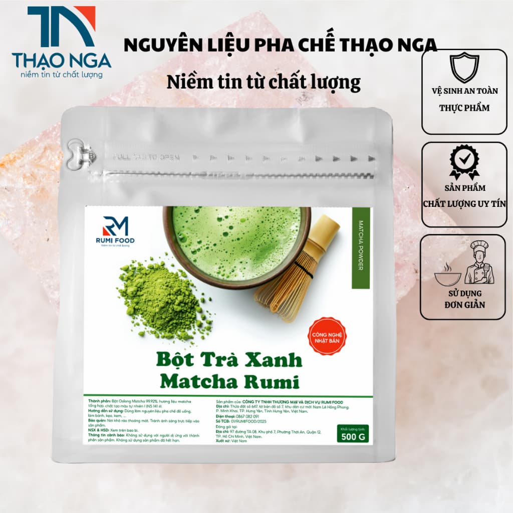 Bột Matcha bột trà xanh RUMI 500g/100g