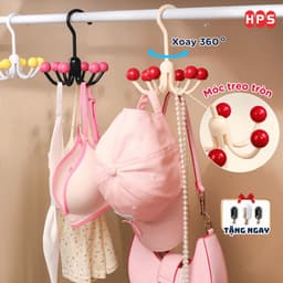 Móc Treo Đồ Đa Năng Xoay 360 Độ, Móc Treo Quần Áo 6 Cạnh, Tú Xách, Đồ Lót Tiện Lợi Tiết Kiệm Không Gian_LMA _LMA 9