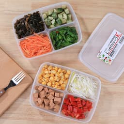 Hộp Chia Thực Phẩm 4 Ngăn - Hộp Nhựa Bảo Quản Thịt Đông Lạnh Tiện Lợi AMIZIN 6