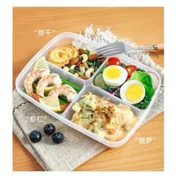 Hộp Chia Thực Phẩm 4 Ngăn - Hộp Nhựa Bảo Quản Thịt Đông Lạnh Tiện Lợi AMIZIN 4