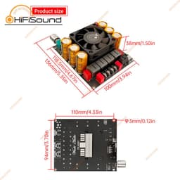 ZK-6002 mini ampli, DC18-50V TPA3255 600w+600w mini ampli điều khiển loa siêu trầm zk6002, bo mạch khuếch đại 2
