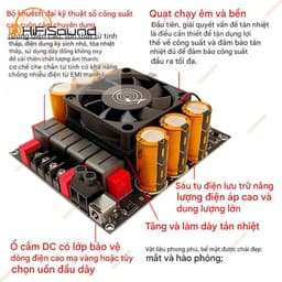 ZK-6002 mini ampli, DC18-50V TPA3255 600w+600w mini ampli điều khiển loa siêu trầm zk6002, bo mạch khuếch đại 7