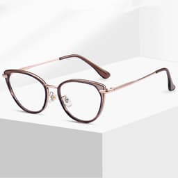 Gọng kính cận thời trang nữ ANDU EYEWEAR dáng mắt mèo chống tia UV chất liệu kim loại cao cấp 1022 7