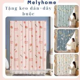 Rèm dán cửa sổ phòng khách.ngủ Melyhome nhiều mẫu đẹp không cần khoan đục.Tặng kèm miếng dán và dây 1