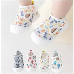 Giày tập đi cho bé trai và bé gái Giày lưới quai dán cho bé siêu tiện lợi Sandal tập đi trống trơn trượt giày mùa hè BBL 1