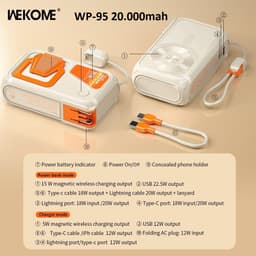 Pin Dự Phòng Sạc Nhanh 27W REMAX RPP-553 20.000mah và 22.5W Wekome WP-95 20.000mah. LKP 8