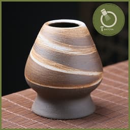 Đế gác chổi chasen mẫu men quặng gốm thô (KJ-02) 2