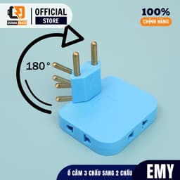 Ổ cắm chia điện đa năng Donafaco 1 phích 2 chấu chia 3 ổ cắm 25000W có thể điều chỉnh góc 6