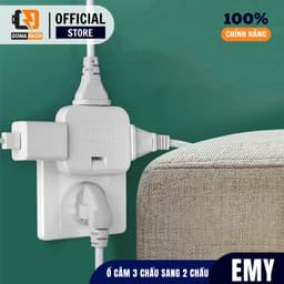 Ổ cắm chia điện đa năng Donafaco 1 phích 2 chấu chia 3 ổ cắm 25000W có thể điều chỉnh góc 4