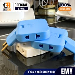 Ổ cắm chia điện đa năng Donafaco 1 phích 2 chấu chia 3 ổ cắm 25000W có thể điều chỉnh góc 7