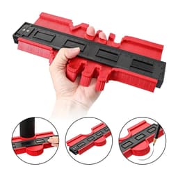 Thước định hình, sao chép hình dạng, thước đo lấy góc đường viền, thước đo đa góc cao cấp, Màu đỏ - Loại 25cm 7
