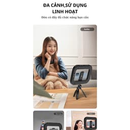 Đèn trợ sáng YM200 Hỗ Trợ Quay Video, Chụp ảnh, Makeup - 3 Chế Độ Sáng - Pin Dùng Liên Tục 3-4h 5