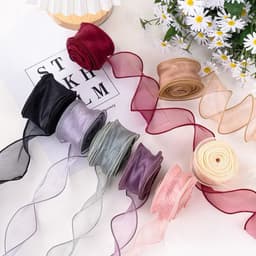 Ruy Băng Voan Đuôi Cá 4cm x 9m (Không Lõi), Gói Hoa, Gói Quà, Trang Trí Tiệc, DIY, Decor 1