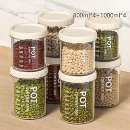 Combo 4 Hộp đựng gia vị nhà bếp muối, đường, bột ngọt, hạt nêm - đựng ngũ cốc đồ khô chống ẩm mốc  1