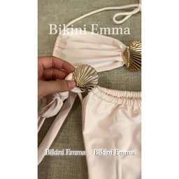 BIKINI EMMA Bikini 2 Mảnh Đính Vỏ Sò Charm Sáng Xịn Chuẩn Loại Đẹp (Hình Shop Emma tự chụp) 7