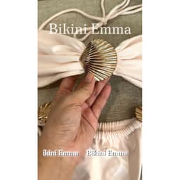 BIKINI EMMA Bikini 2 Mảnh Đính Vỏ Sò Charm Sáng Xịn Chuẩn Loại Đẹp (Hình Shop Emma tự chụp) 8