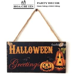 Bảng gỗ treo cửa trang trí tiệc Halloween 3