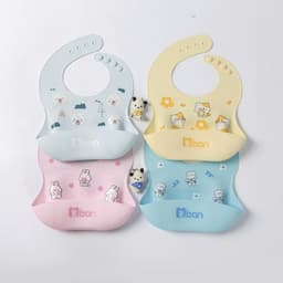 Yếm ăn dặm silicon cho bé MISAN có máng hứng thức ăn chống rơi vãi, yếm tập ăn dặm từ 6 tháng 7