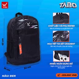 Balo Wika Tabo Chính Hãng, Sức Chứa Lớn, Quai Đeo Chắc Chắn, Lớp Đệm Lưng Thoáng Khí, Êm Ái 3