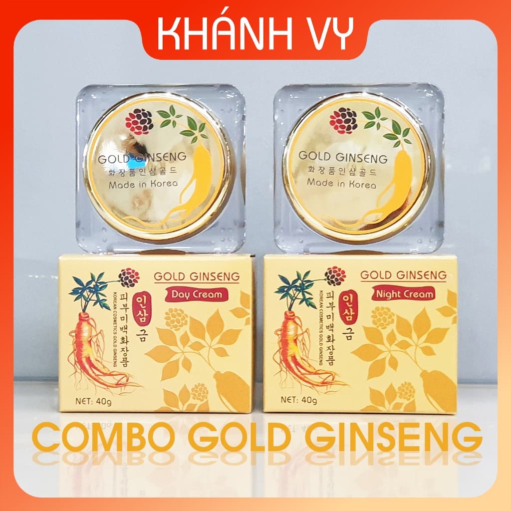 [SIÊU SALE] COMBO ngày đêm GOLD GINSENG, làm sạch nám tàn nhang và dưỡng trắng da, mỹ phẩm nhân sâm Hàn Quốc.
