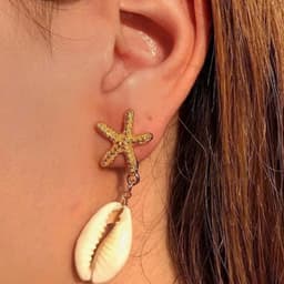 Bông Tai Vỏ Sò Tự Nhiên Phong Cách Biển - Quà Tặng Vibe Ocean Charm, Khuyên Tai Cá Tính Du Lịch, Thanh Lịch 6