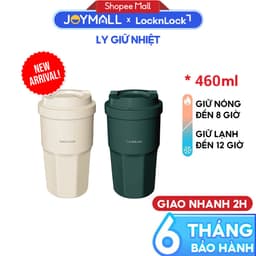Ly giữ nhiệt LocknLock 460ml Coffee Tumbler LHC3329 - Hàng chính hãng, thép không gỉ 316L - JoyMall 2
