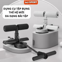 Dụng cụ tập cơ bụng ( kèm dây kéo ) nâng cấp gym yoga tại nhà đa năng đế hút chân không trụ chữ T eo thon bụng gọn 1