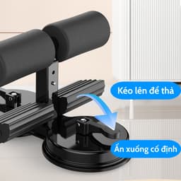 Dụng cụ tập cơ bụng ( kèm dây kéo ) nâng cấp gym yoga tại nhà đa năng đế hút chân không trụ chữ T eo thon bụng gọn 8