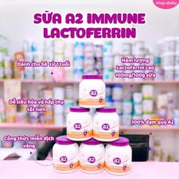 Sữa tươi nguyên kem a2 Immune Lactoferrin hỗ trợ tăng đề kháng on 900gram 8
