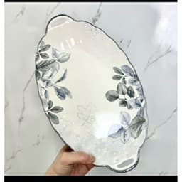 Bộ bát chén đĩa gốm sứ 30 chi tiết - hoa văn hoạ tiết Diệp Hồng bộ đồ ăn cao cấp sang trọng 3