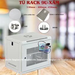 Tủ Rack 4U 6U  lăp ghép tủ treo tường  sơn tĩnh điện, Ổ cắm điện 6 lỗ cho tủ 19inch (PDU) 7